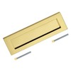 TERFÂ® 250mm X 100mm Traditional Type Victorian Letter Plate Polished Brass 250mm X 100mm (10'' X 4'') Letter Postal Box Cover Plate Including Fixing Screw