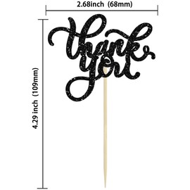 24 piezas de adornos para magdalenas de agradecimiento con purpurina para feliz día de Acción de Gracias, baby shower, niños, fiesta de cumpleaños, decoración de pasteles, color negro