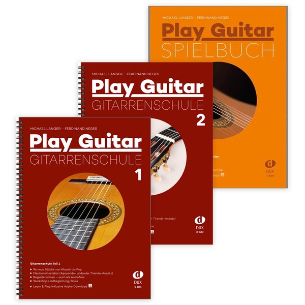 Starter-Bundle: 'Play Guitar' Band 1 + Band 2 + Spielbuch