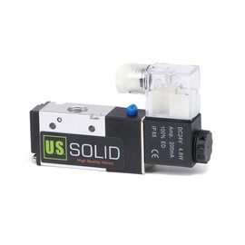 U.S. Solid 1/4inches NPT Pneumatic Electric Solenoid Valve 3 Way 2 Position DC 24V