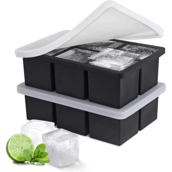 SLGOL Ice Cube Tray, Large Ice Cube Moulds for Easy
