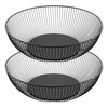 CHIHEUNG 2 PCS Black Fruit Bowls, 28 x 7.5cm Large