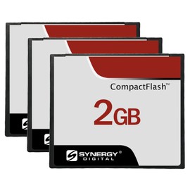 Synergy Digital 2GB Compact Flash Memory Cards, Compatible with Canon EOS 5D Mark II Digital Camera - 30MB/s - Pack of 3