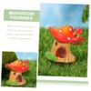 Kisangel 4sets Lawn Ornaments Mini Mushroom Figurines Realistic Tiny Mushrooms