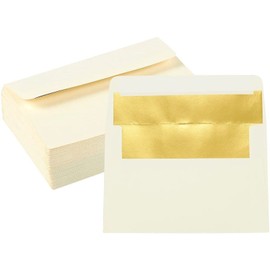 A4 Ivory Invitation Envelopes for Wedding, Birthday, Graduation (6.25x4.25 In, 50 Pack)