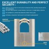 Zarker J55S keyed Alike Padlocks, Heavy Duty Stainless Steel Shackle