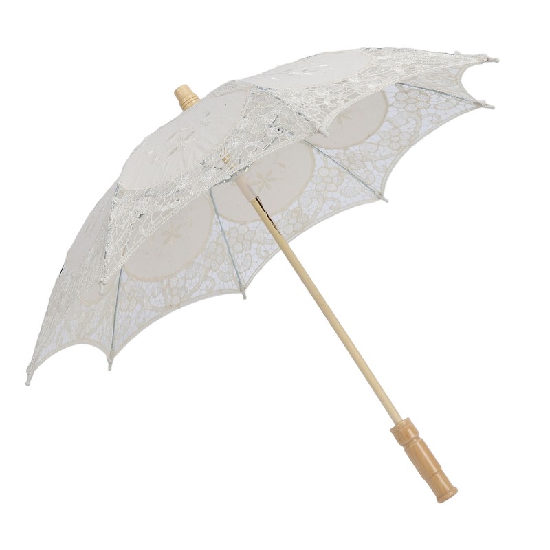 Lace Parasol Umbrella Wedding Bridal Lace Umbrella Decorative Embroidery Flower