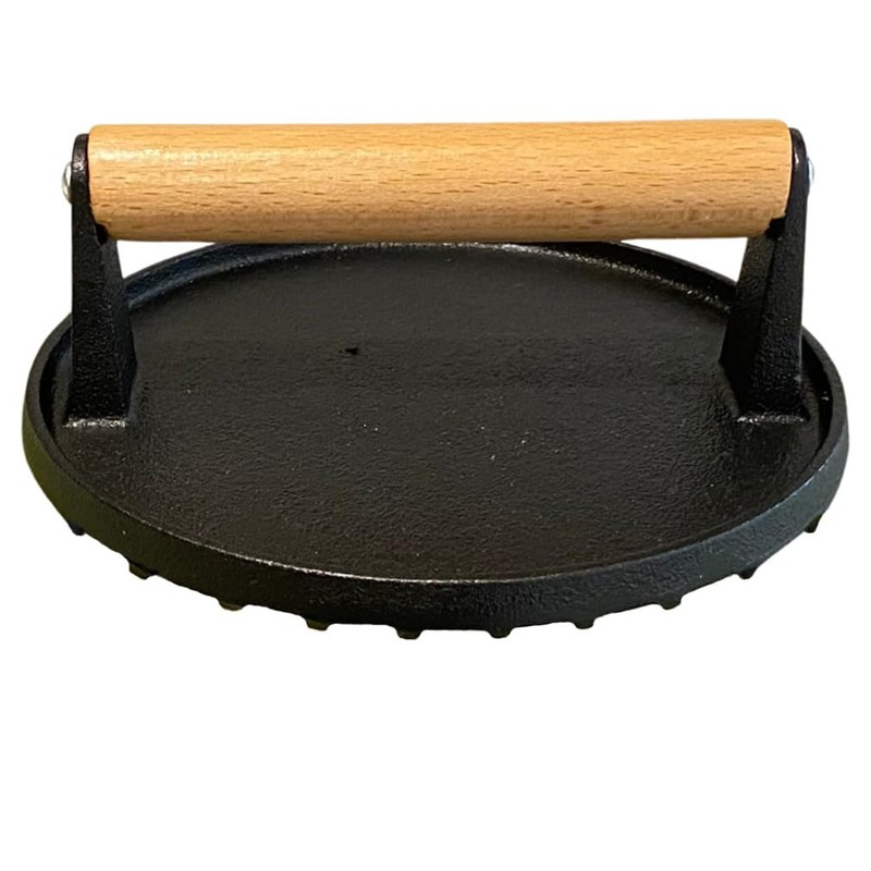Evelots Cast Iron Burger Press - Heavy Duty Pre-Seasoned Burger