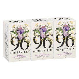 96° Fennel Tea - 20 Pyramid Tea Bags x 3 Boxes, Individually Wrapped, Aromatic, Sweet and Calming, Biodegradable Plant-Based Bags (60 Bags)
