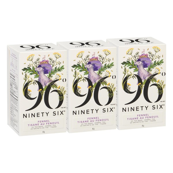 96° Fennel Tea - 20 Pyramid Tea Bags x 3