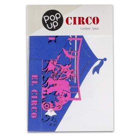 | PopUp Desplegable Decorativo de Cartulina Recortada a Laser | Tema Escena Circo | Decoración Souvenir Recuerdo de México