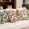 Chenille Decorative Throw Pillow Cover, 18×18, Caramel Brown