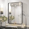 TETOTE Black Framed Mirrors for Bathroom, 2 Inch Thick Frame