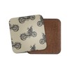 1 x Retro Motorcycle Cork Backed Drinks Coaster - Biker