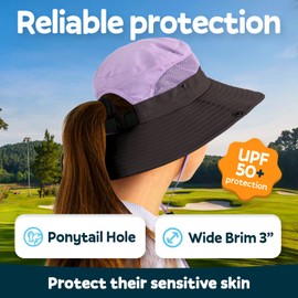 GearTOP Kids Safari Hat Girls - Outdoor UPF 50+ Wide Brim Kids Hats Boys Hat Beach, Hiking & Fishing Hats