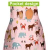 Kids Aprons, Cotton Children Artists Aprons Child Chef Aprons (Blue,
