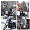 FATECIM Motorcycle 5.75" Headlight Fairing Cover with 15" Smoke Windshield