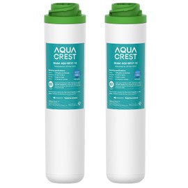 AQUA CREST FQK1K Under Sink Water Filter, NSF/ANSI 42 372 Certified, 1350 Gallons, Replacement for GE FQK1K, FQK2J, GXK185K and GX1S50R (Pack of 2)