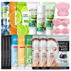 Face Mask Skincare Set, 19 Pcs Pamper Gifts for Women, Care Package Gift Sets for Her Teenage Girls
