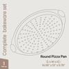 Pizza Tray Carbon Steel Pizza Pan with Holes and Non-Stick