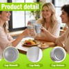 ABUKE Disposable 16oz Aluminum Cups, 24-Pack – Heavy Duty Recyclable