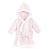 Hudson Baby Unisex Baby Plush Animal Face Bathrobe, Pink Polka