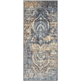 Superior Salford Area Rug, Runner, Blue, Blue-beige, 2' 7" x 6'