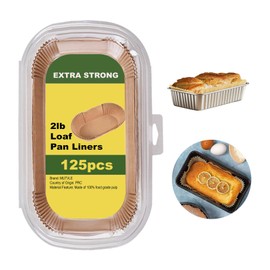 mutvle Loaf Pan Liners, 125Pcs Non-Stick Bread Pan Liners, Loaf Pan Parchment Liners, Paper Loaf Pans for Baking, 9x5 parchment paper