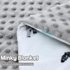 LAT Baby Blanket, Children's Blanket with Minky, Cuddly Blanket, Baby