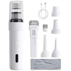 Dovety Car Vacuum Portable Cordless, 21000PA Powerful Suction, 5 in 1 Mini Vacuum Cleaner with LED Light, Handheld Car Vacuum Up to 40 Mins Runtime Portable Vacuum for Car, Home, Pet