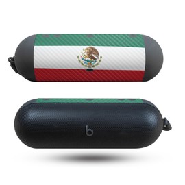 Carbon Fiber Speaker Skin Compatible with Beats Pill (2024) - Mexican Flag - Premium 3M Vinyl Protective Wrap Decal Cover - Easy to Apply | Crafted in The USA by MightySkins