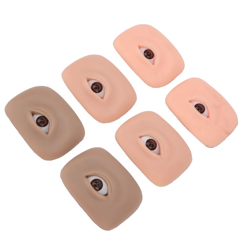 3 Pairs 3D Fake Eye Practice Skin Silicone Microblading Eyebrow