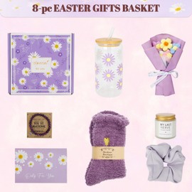 TIAN DIAN Gift Baskets for Women, Gifts for Women, Mom, Wife, Girlfriend, Sister, Her - Happy Birthday, Christmas, Valentine's Day, Mothers Day Gifts (Purple)