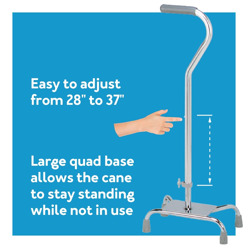 Carex Quad Cane with Large Base - Quad Walking Cane