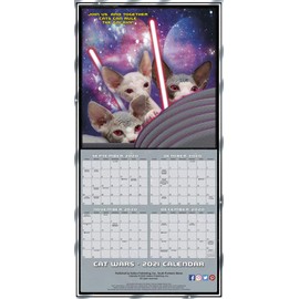 2021 Cat Wars 16-Month Wall Calendar