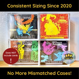 Elite Trainer Box Acrylic Case | The Hobby Lair Deluxe Case Compatible with Pokemon ETB | Magnetic Easy Top Loading | Thick 6mm Protection
