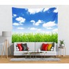 Loccor Fabric 6x4ft Blue Sky Backdrop Spring Green Field Beautiful