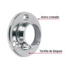 Hermex BTR-3 Brida cromada para tubo redondo de closet, color,
