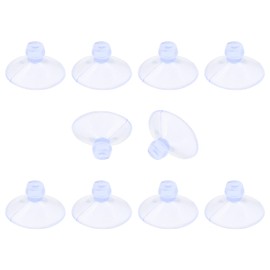 Qjaiune 10 Pack Glass Table Suction Cups 18mm Rubber Suction Cup Hangers Without Hooks, Anti-Collision Suction Cups Transparent Suckers, Clear Plastic Suction Cups Desk Suction Pads for Furniture