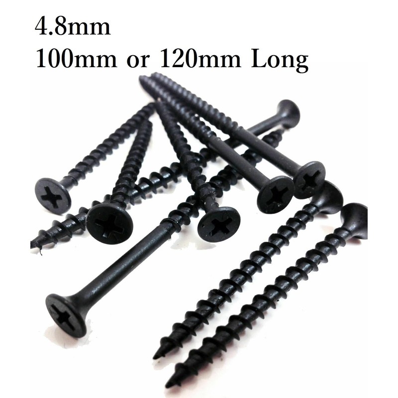 4.8mm x 100mm / 120mm - Carbon Steel, Drywall, Plasterboard,