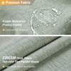BTTN 78 Inch Long Shower Curtain, Linen Textured Thick Weighted