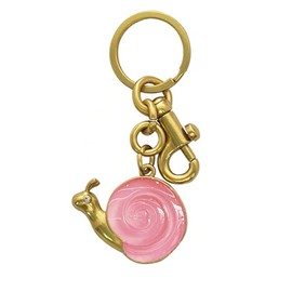 ZACAGO Snail Bag Charm, Snail Keychain, Women Cute Summer Accessory for Purses, Handbag Decoration and Key Chain Gold Pink