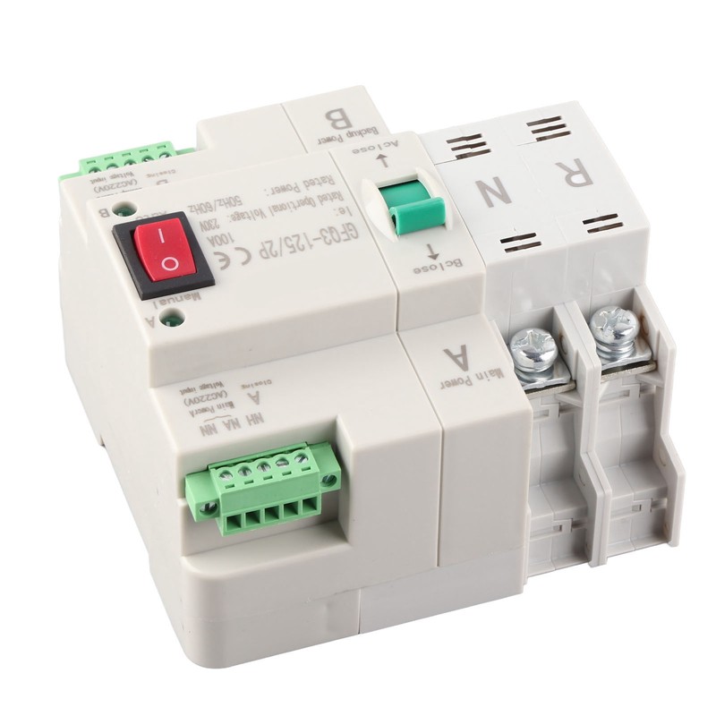 Dual Power Automatic Transfer Switch 2P Fast Switching PC AC