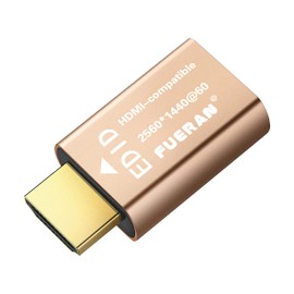 FUERAN Pass-Through EDID Emulator for use with Video splitters, Switches and Extenders (fit-Headless) HDMI compatible-2560X1440-60Hz