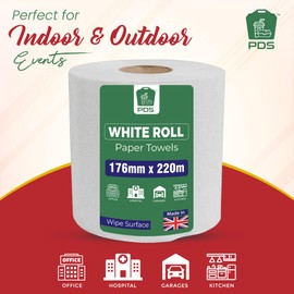 PDS Kitchen Paper Towel - Blue Centrefeed Kitchen Tissues (White, 2)