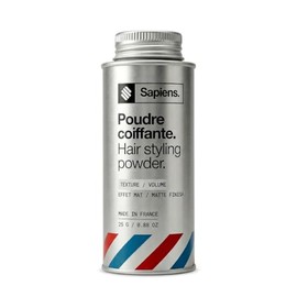 Sapiens Volume Powder Hair Men 25 g - Instant Styling - Matte Finish - Natural Formula 100/100 Yuka - Made in France - Recommended by Hairdressers - Styling Powder