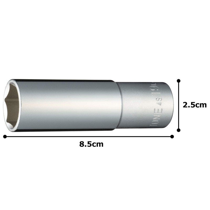 Tone Deep Socket (6 Angle) 4S-19L Drive Angle 0.5 inch