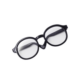 QIXINGWISE 2pcs Doll Glasses Compatible with 17cm Dolls, 6.5cm Clear Lens Eyeglasses for Doll Dress Up Accessories, Mini Eyewear Costume Supplies for 15cm 17cm Doll (Beige & Black)