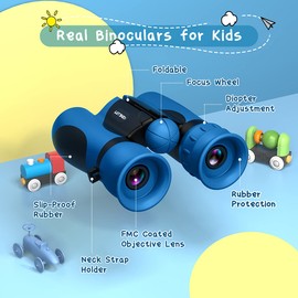 Binoculars for Children - Magnification 8 x 21, Children's Day Gifts, School Boy & Outdoor Toy, Mini Binoculars, Small Toy for Outdoors, Hiking, Camping and Exploration - Christmas Gifts
