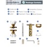 SORWDUERM Antique Brass Door Knobs Crystal Door Knob Passage Door
